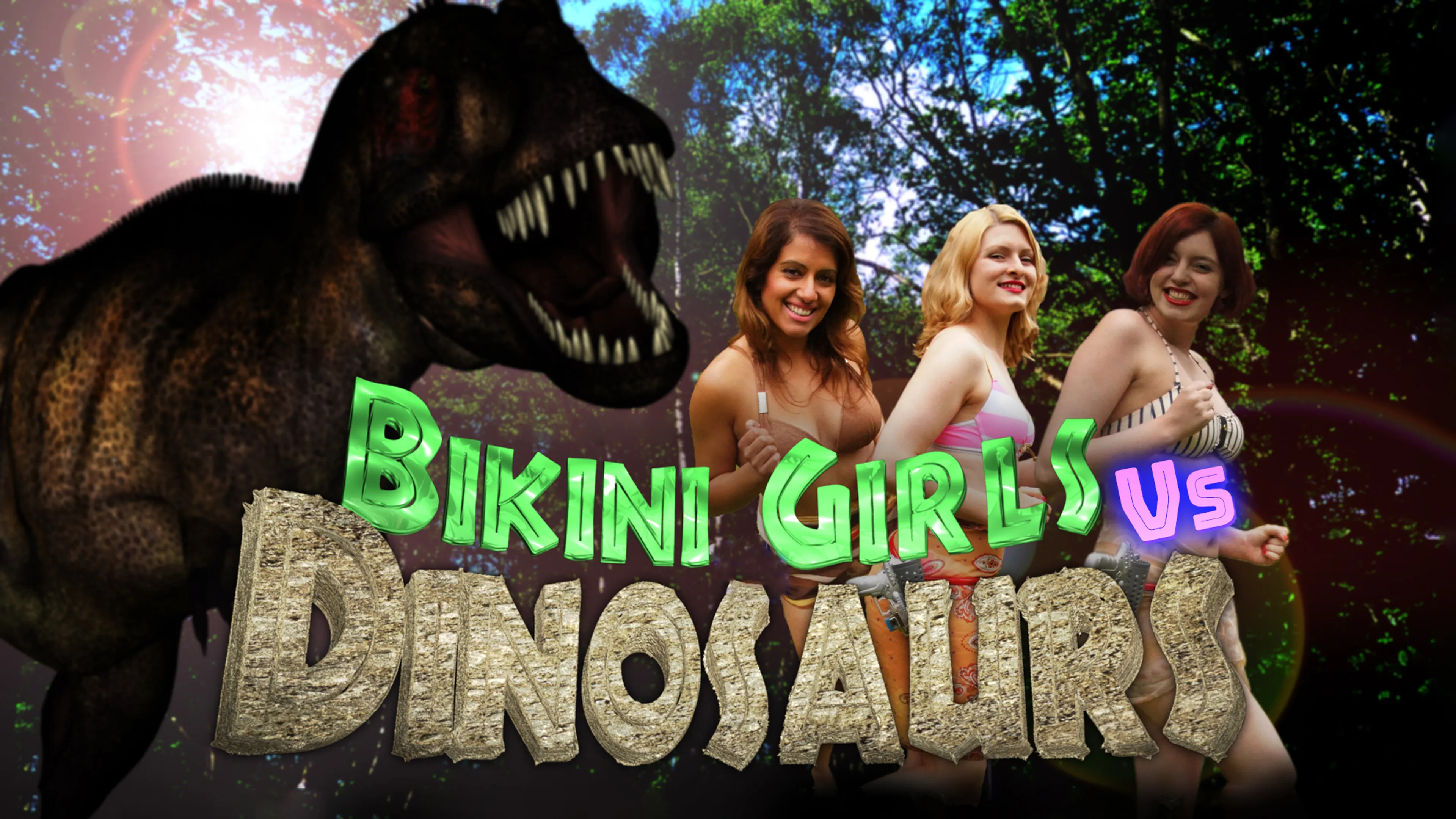 Bikini Girls vs Dinosaurs poster